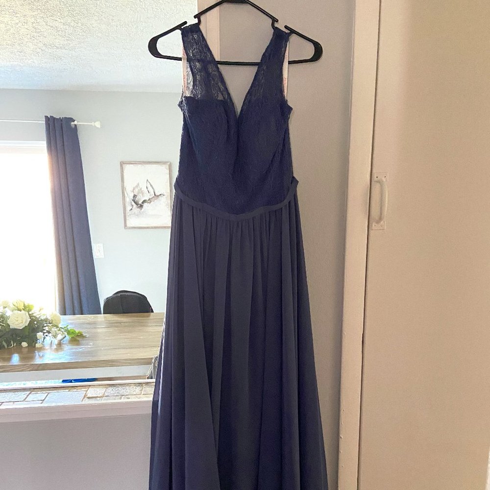 Stormy Blue Bridesmaid Dress